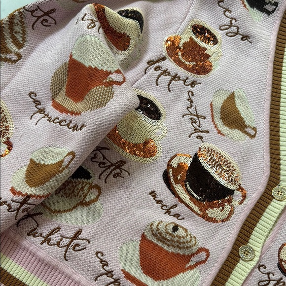 NWT Espresso Yourself Queen of Sparkles Cardigan - Picture 4 of 4